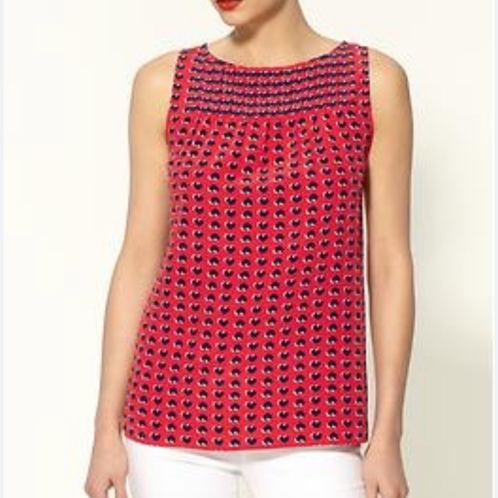 Marc Jacobs Red and Blue Short Sleeve Top